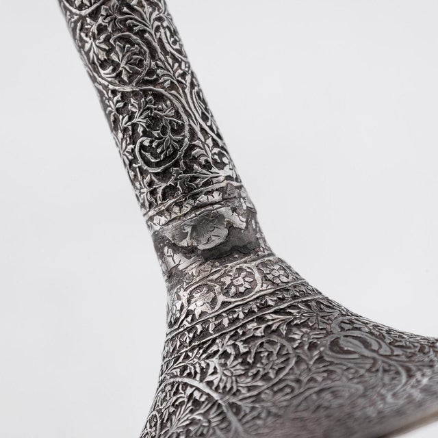 Antique 20th Century Indian Silver Shawl Wine Goblets, 1900s, Set of 2 For Sale - Image 4 of 18