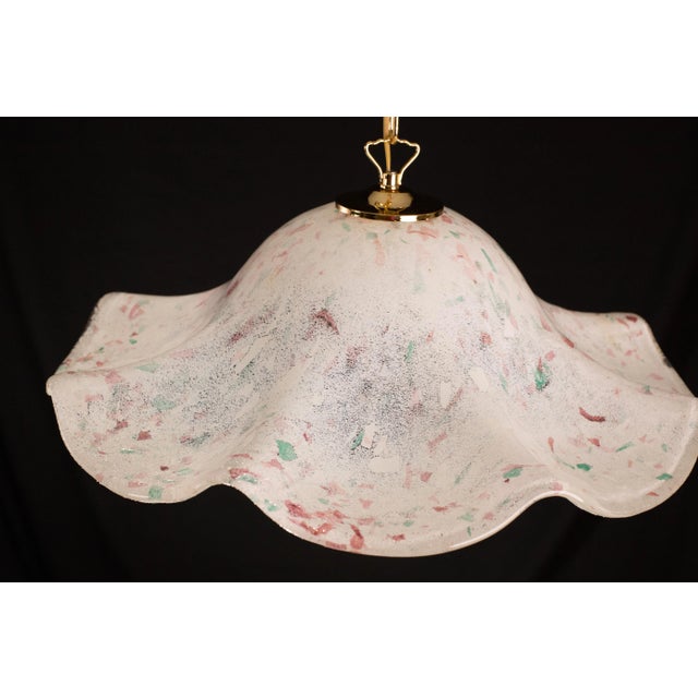 White Vintage Multicolor Millefiori Murano Glass Pendant For Sale - Image 8 of 12