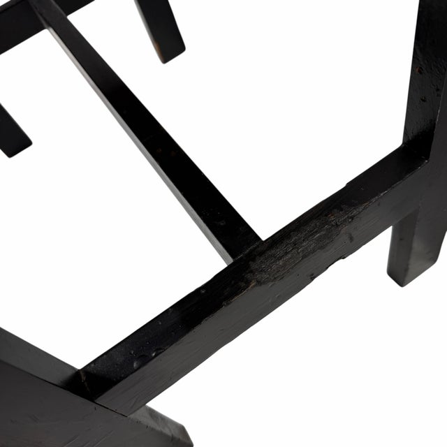 Black Vintage Storage Box, Side Table, Nightstand on Stand For Sale - Image 8 of 12