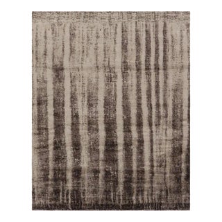 Rug & Kilim’s Modern Rug With Beige-Brown Abstract Patterns For Sale
