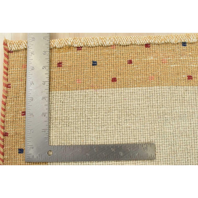 Gabbeh Rug 2’1” X 3′ Ivory Wool Contemporary Hand-Knotted Carpet For Sale - Image 10 of 10