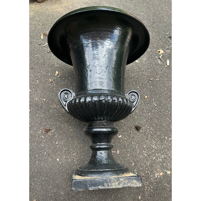 Late 20th Century Late 20th Century Cast Iron Haddo House Urn in the Style of William Adam of Scotland For Sale - Image 5 of 14
