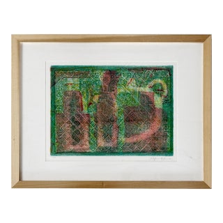 Raphael Ferrer. Vintage Mixed Media Print For Sale