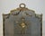 Neoclassical Louis XVI style brass fire screen with mesh decorated with garlands For Sale - Image 3 of 12