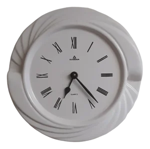 Vintage German Wall Clock with White Ceramic Case from Dugena, 1980s