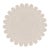 Solid White Scallop Round Jute Rug 8x8Ft. For Sale