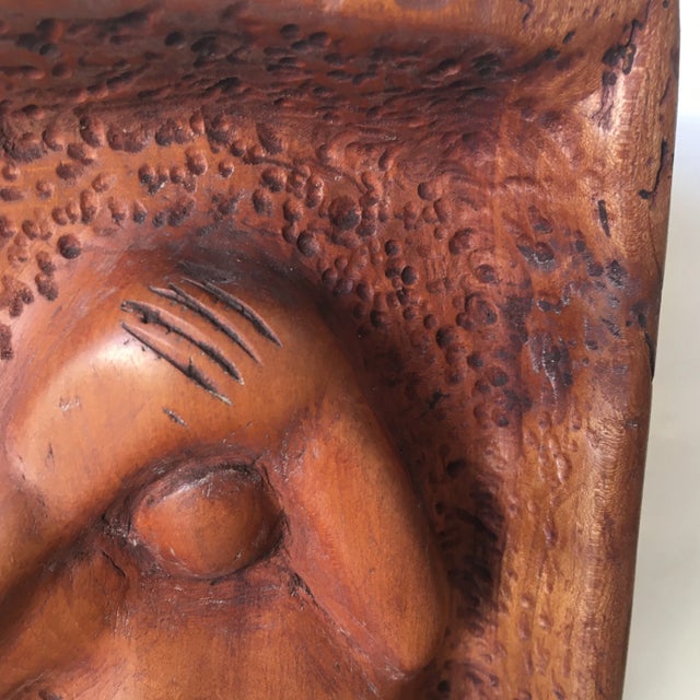 Wood J. Terkiel Carved Wood Relief Sculpture Signed, Titled and Dated For Sale - Image 7 of 13