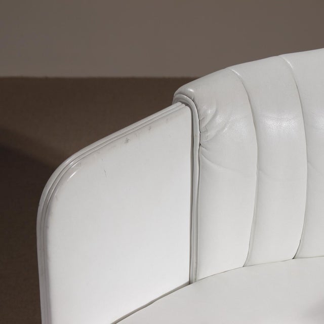 White Dinette Armchair by Luigi Massoni for Poltrona Frau, Italy, 1972 For Sale - Image 8 of 14