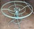 Green Mid Century Woodard & Sons Wrought Iron Daisy Flower Round Glass Top Patio Table For Sale - Image 8 of 12