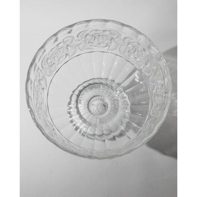 Vintage Footed Bowl in Floral Pressed Glass, 1960s For Sale - Image 9 of 12