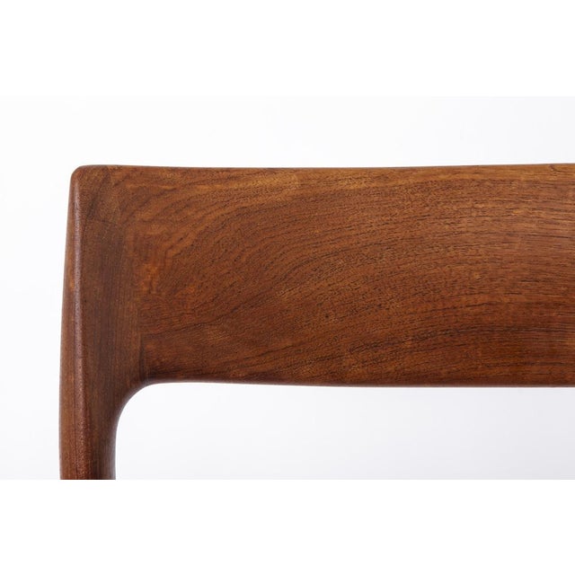 Brown Vintage Danish Model 77 Chair in Teak by Niels Otto Møller for J.L. Møllers, 1970s For Sale - Image 8 of 10