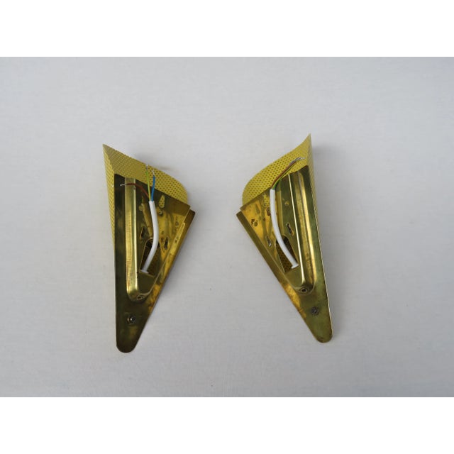 Gold Wall Lamps, 1950s, Set of 2 For Sale - Image 8 of 12