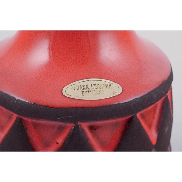 Table Lamp in Glazed Stoneware from Frank Keramik, Denmark, 1970s For Sale - Image 4 of 10