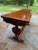Wood Antique French Style Walnut Flip Top Game Table | Carved Pedestal Console Table | Renaissance Revival Sofa Table | Burl Walnut Entry Table For Sale - Image 7 of 13