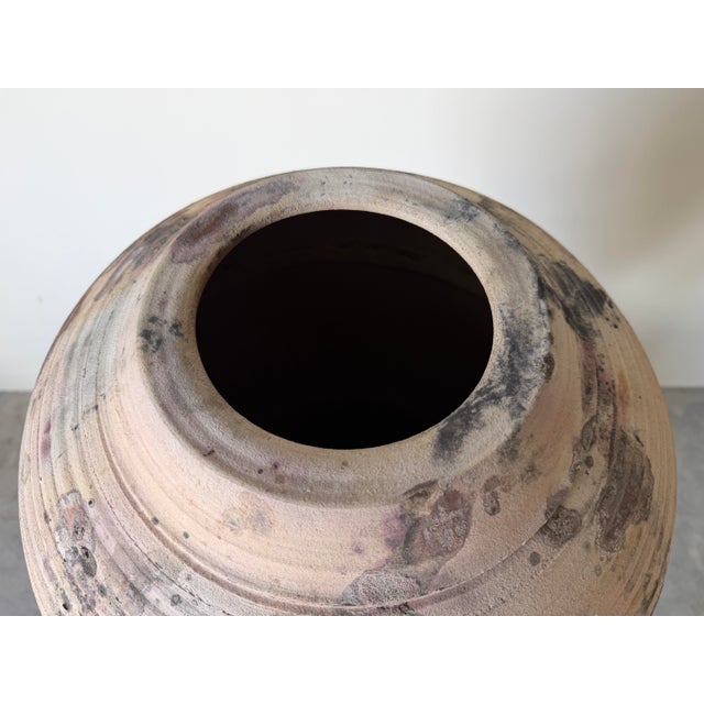 Large - 1980s Anderson Handmade Organic Studio Pottery Floor Vase – Signed For Sale In Miami - Image 6 of 12