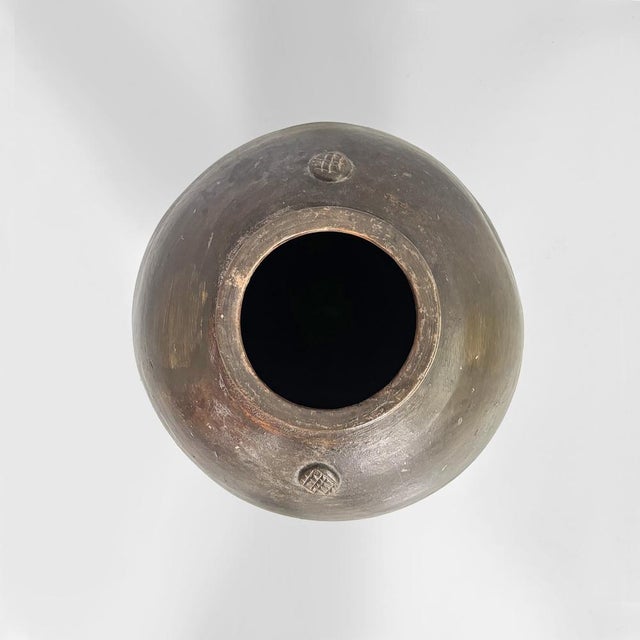 Brown Mid-Century Terracotta Jar Vase, 1950s For Sale - Image 8 of 16
