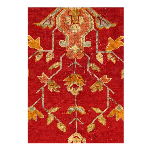 Most people tend to equate antique Turkish rugs from Oushak with the lighter color palettes. While many of the late 19th...