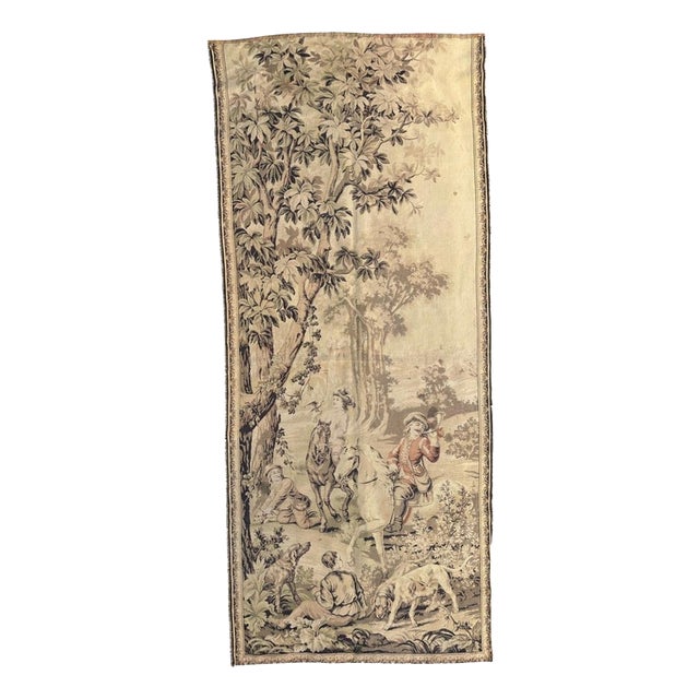 Vintage French Jacquard Tapestry Panel in the style of Aubusson, 1940s For Sale