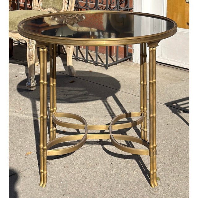 1990s Neoclassical Style Bronze & Granite Gueridon Side Table For Sale - Image 5 of 5
