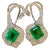 2020s 5 Ct Natural Zambian Emerald Earring & 2 Ct Diamond , Rose Cut Diamond Earring For Sale - Image 5 of 8