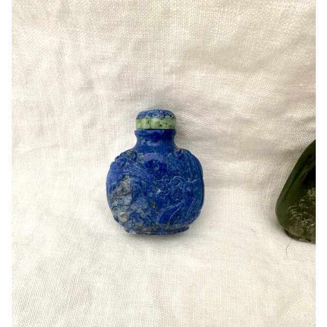 Indian Antique Hand Carved Chinese Snuff Bottles Set of 5 For Sale - Image 3 of 8