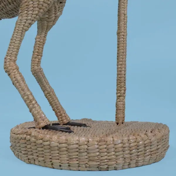 Wood Large Crane Table Lamps - A Pair For Sale - Image 7 of 9