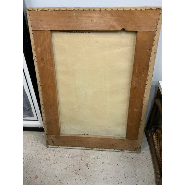 1946 Vintage European City Scene Oil on Canvas For Sale - Image 11 of 13