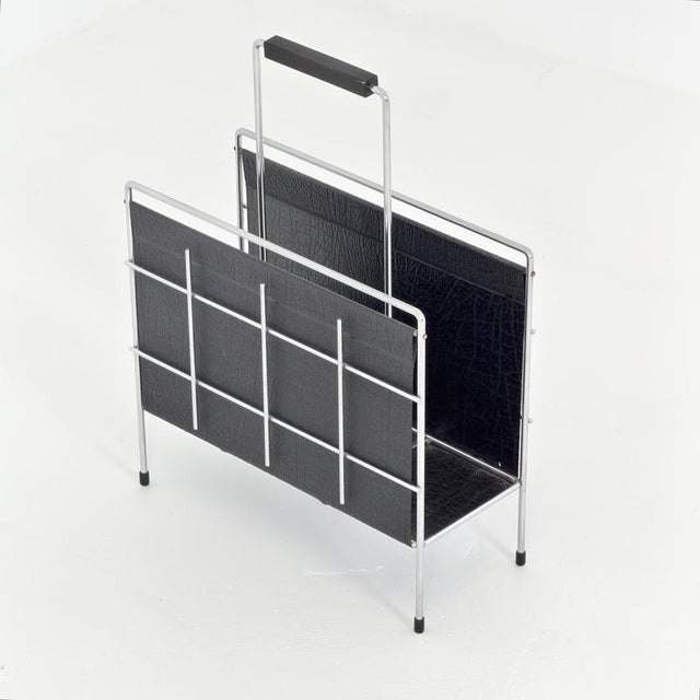 Mid-Century Modern Bauhaus LP & Magazine Rack by Erik Höglund, Sweden, 1960s For Sale - Image 9 of 11