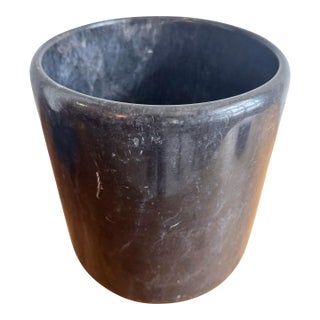 1990s Minimalist Gray Marble Planter For Sale