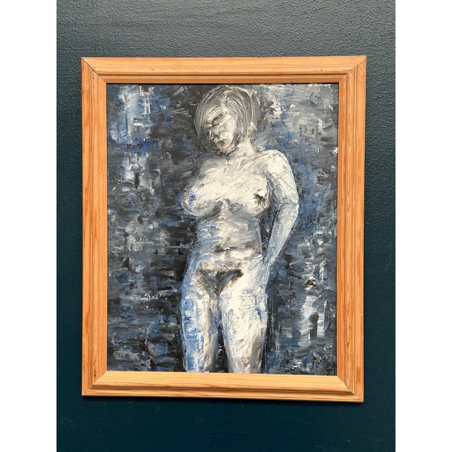 So, Lady in Blue, 1950s, Oil on Canvas, Framed For Sale - Image 12 of 18