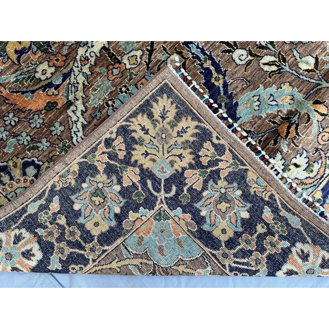 Hand-Knotted Afghan Isfahan Shah Abbasi Wool Area Rug - 9'1" X 12'2" For Sale - Image 15 of 15