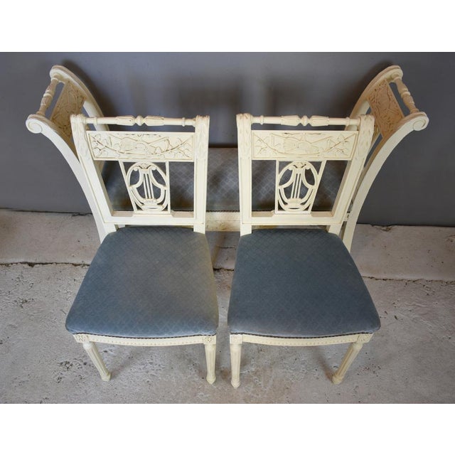 Set of Antique French Bench and Chairs For Sale - Image 6 of 17