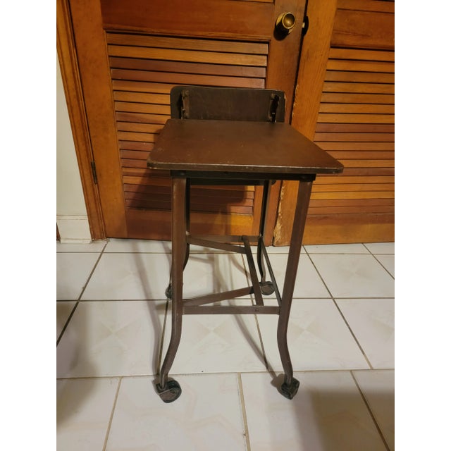 Early 20th Century Antique Toledo Drop Leaf Typewriter Table For Sale In Houston - Image 6 of 12