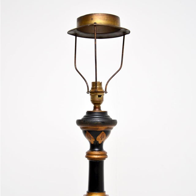 Chinese Lacquered Floor Lamp, 1920s For Sale - Image 6 of 11
