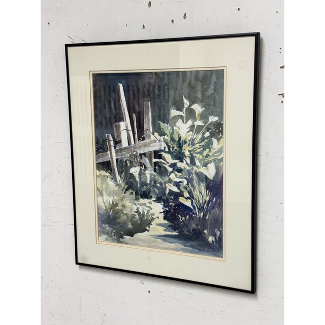 Design Plus Gallery presents Calla Lillies, a Framed Watercolor by Ann Cunningham from 1997. This signed watercolor...