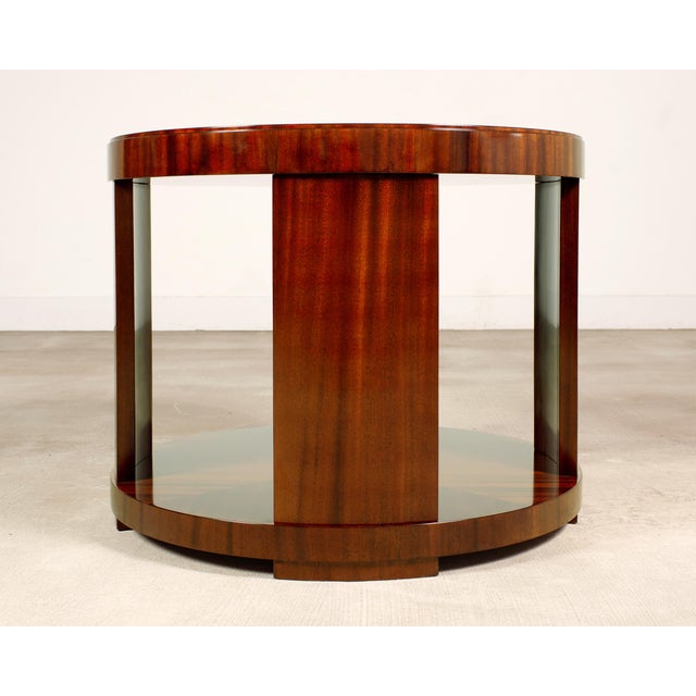 2000 - 2009 Ralph Lauren Italian Mahogany Round Modern Drum Table For Sale - Image 5 of 18