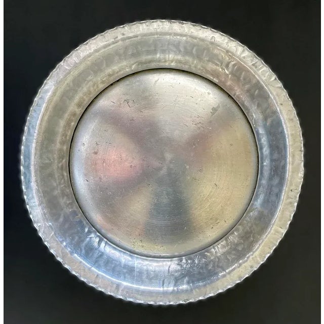 Metal 1950s Aluminum Ice Bucket With Floral Details For Sale - Image 7 of 10