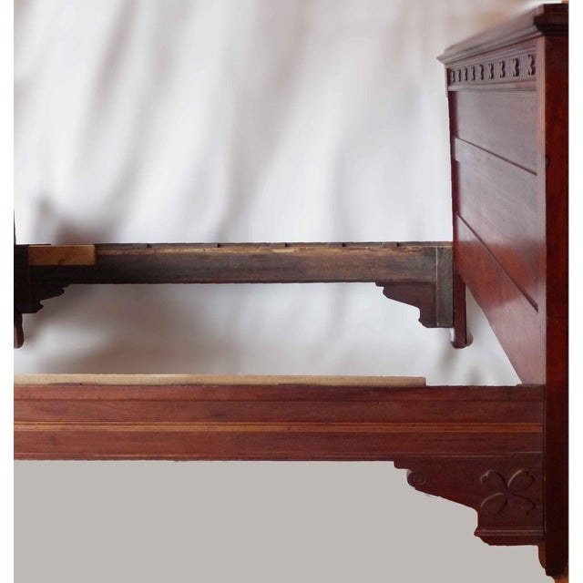 Traditional Double Bed Antique Mahogany For Sale - Image 3 of 5