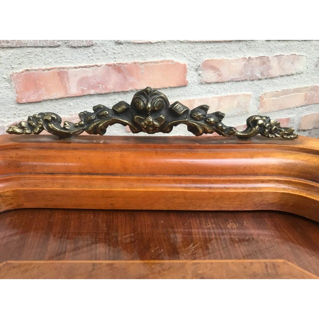 Vintage Louis XVI Style Metal and Mirror Marquetry Nightstands, 1920s, Set of 2 For Sale - Image 14 of 18