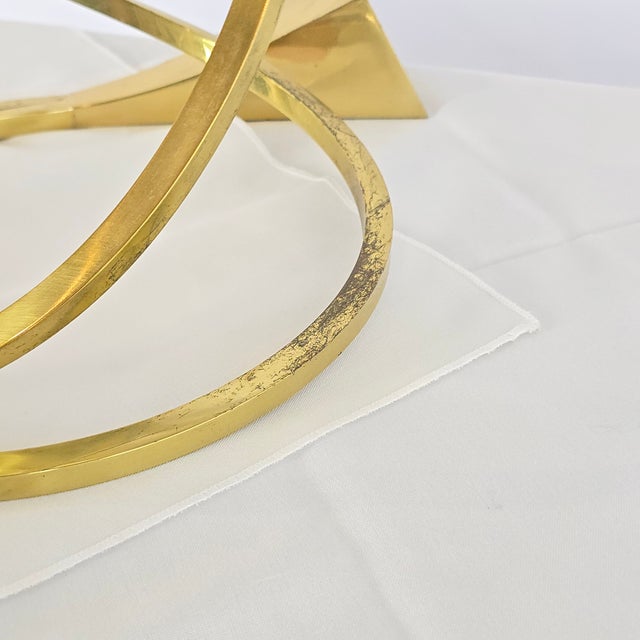 1970s Vintage Tomasso Barbi "Double Leaf" Brass Lamp Designed for Chapman Lamps For Sale - Image 5 of 11