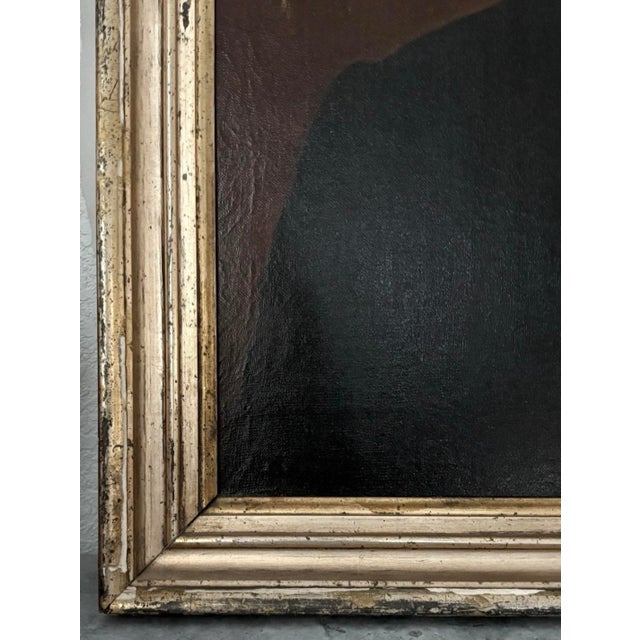 Wood Late-18th Century Dutch School Portrait Oil on Canvas Painting For Sale - Image 7 of 18