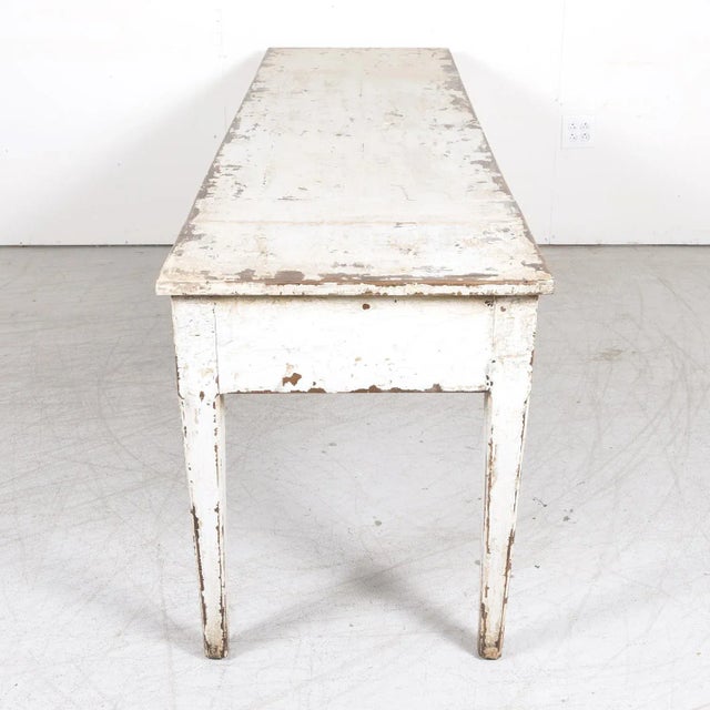 19th Century French Louis XVI Style Painted Console or Sofa Table For Sale - Image 10 of 12