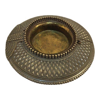 Brass Ashtray Repurposed Traditional Ankle Bracelet From India Vide Poche For Sale