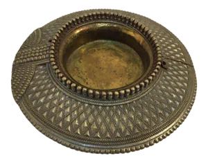 Brass Ashtray Repurposed Traditional Ankle Bracelet From India Vide Poche
