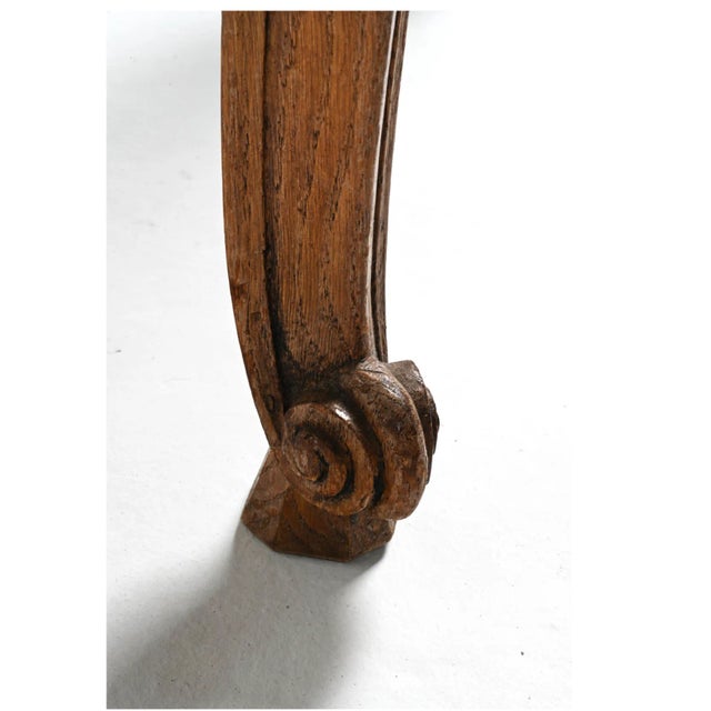 20th Century Italian Hand-Carved Oak Desk For Sale - Image 12 of 12
