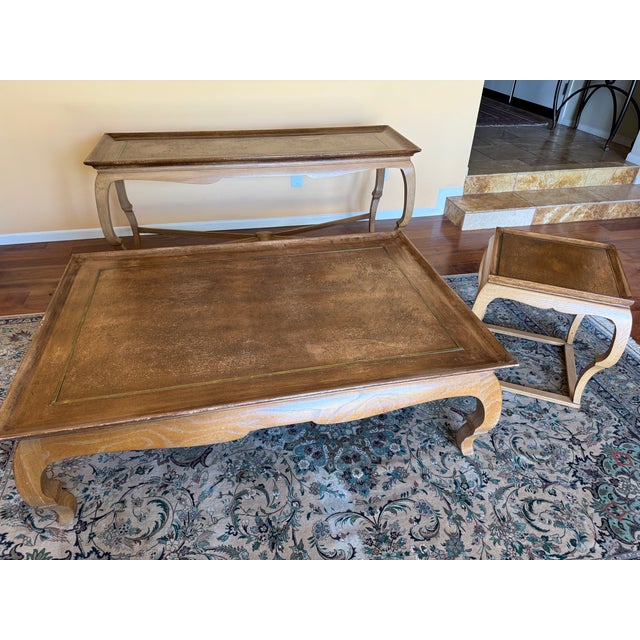 These 3 matching tables were purchased directly from Marge Carson showroom in Rosecranz, California. The tables are...