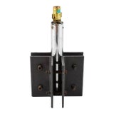 1950s French Industrial Iron and Chrome Lamp For Sale
