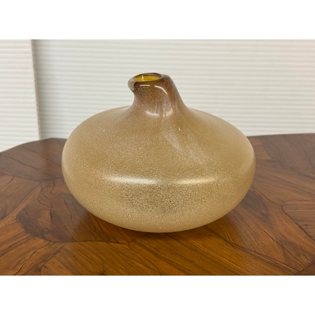 Amber Mottled Scavo-Style Art Glass For Sale - Image 11 of 12