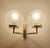 Vintage Double Glass Brass Sconces, Set of 2 For Sale - Image 4 of 18