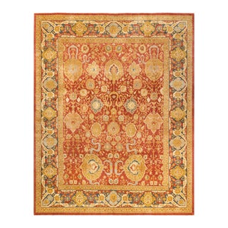 Mogul, One-of-a-Kind Hand-Knotted Area Rug in Orange, 8' 1" x 10' 1" For Sale